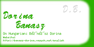 dorina banasz business card